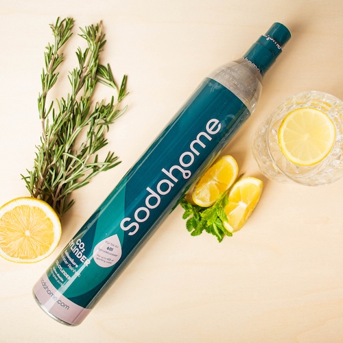 Sodahome CO₂-Zylinder – Frische Getränke mit Zitrone und Kräutern