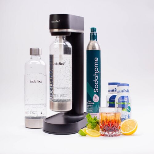 Sodahome Willkommenspaket, Sprudler, PET Flasche Sirup Schwarze Johannisbeere